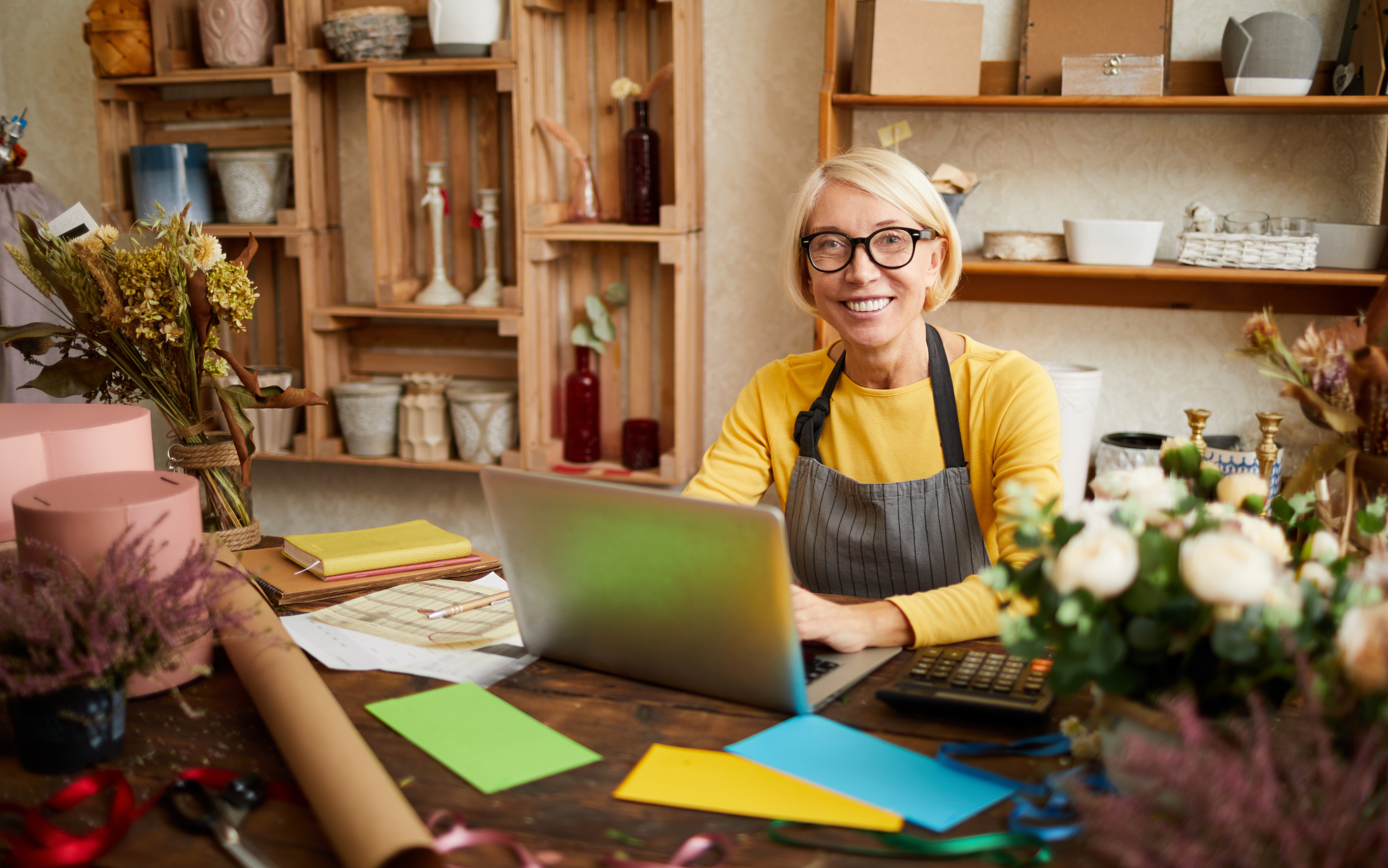 Business owner in their store